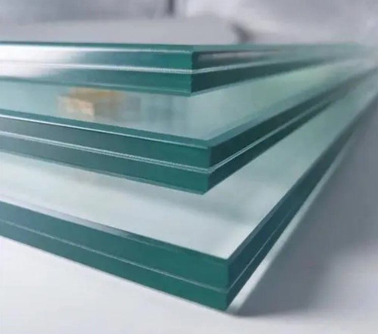 Extra Clear Tempered Over Laminated Glass 6.38mm Dengan Film PVB Berwarna Tanpa Warna