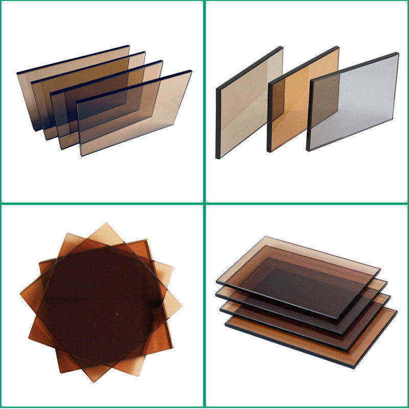 12mm Tinted Tempered Glass Berwarna dengan Biru / Kuning / Biru / Hijau dll.