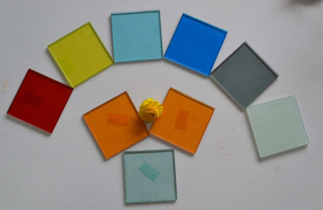 12mm Tinted Tempered Glass Berwarna dengan Biru / Kuning / Biru / Hijau dll.