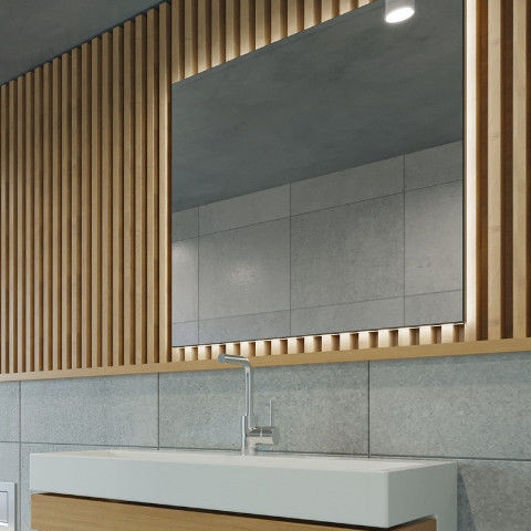 Perak AluminiumMerahan Dekoratif Kaca Kamar Mandi Float Beveled Antique Sheet Mirror