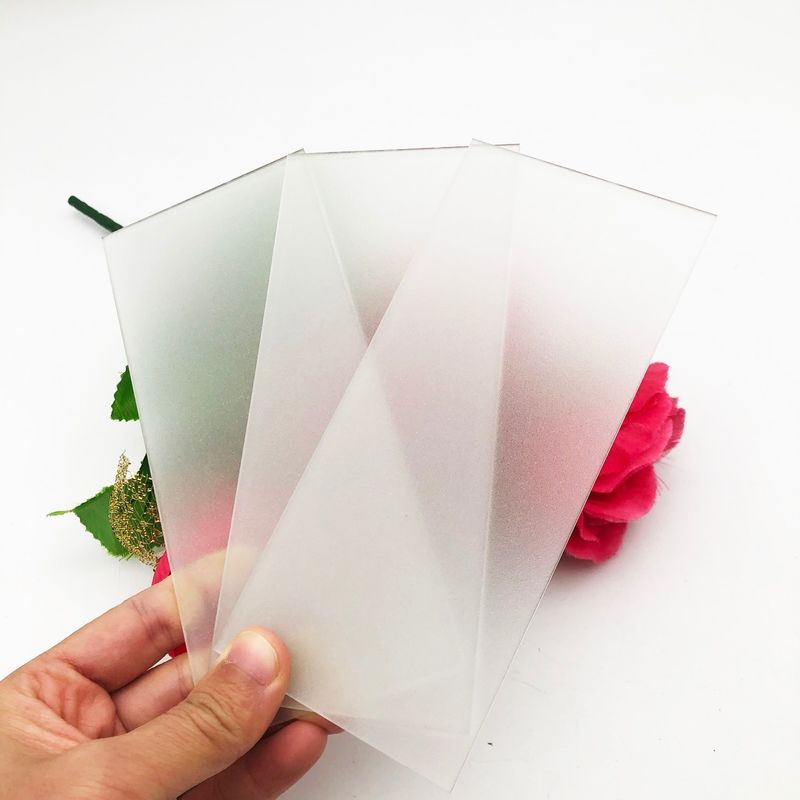 3mm 4mm Acid Etched Tempered Glass Figured Frosted Glass Digunakan untuk Pintu Kamar Mandi