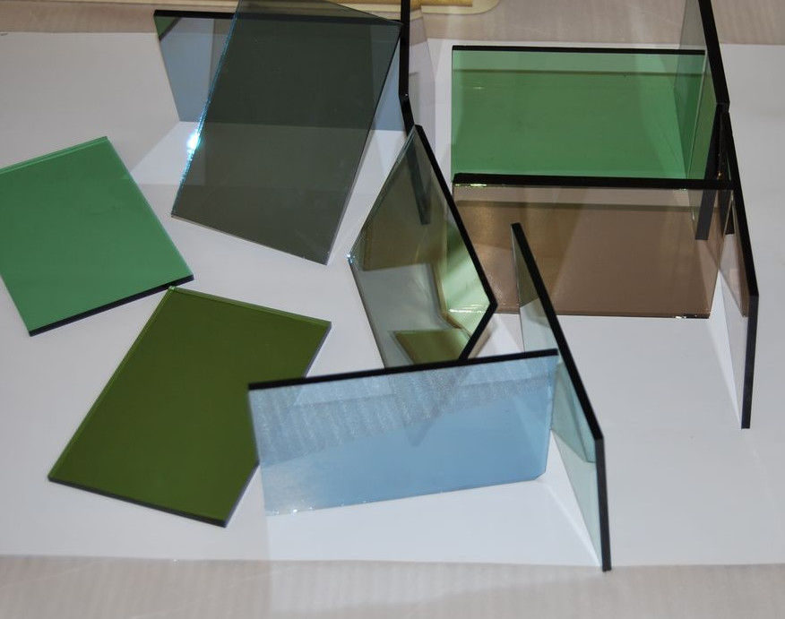 Konstruksi Kaca Float Reflektif Dengan Warna Biru/Hijau/Perunggu/Kuning