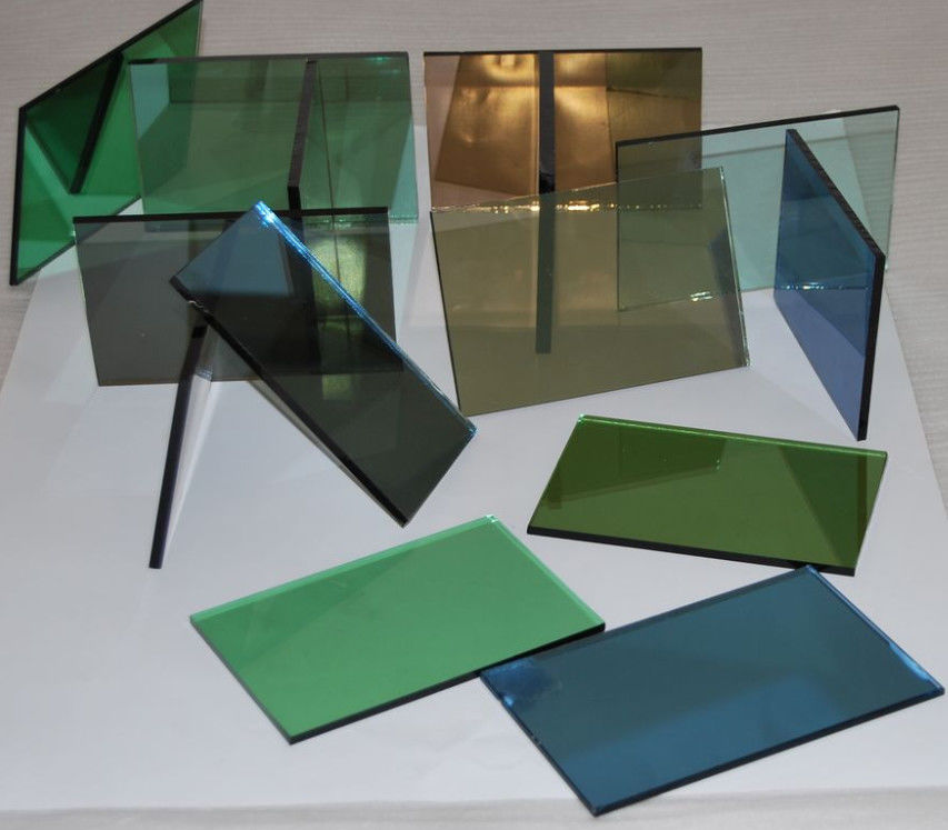 Konstruksi Kaca Float Reflektif Dengan Warna Biru/Hijau/Perunggu/Kuning