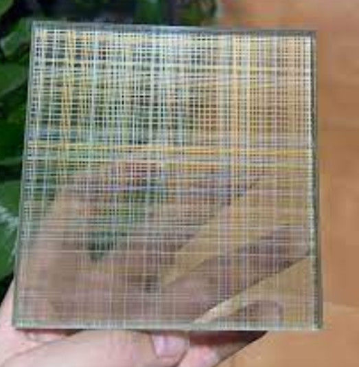 Kaca Kawat Laminasi Jaring Bening/Berwarna untuk Dekorasi Interior