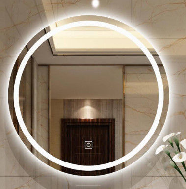 Umur Panjang Kaca Cermin Dinding Dekoratif Modern dengan tepi beveled dan finishing perak