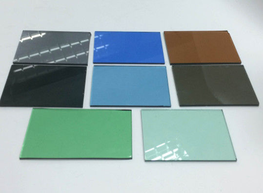 Customized persegi panjang berwarna berwarna Float Glass Untuk Bangunan