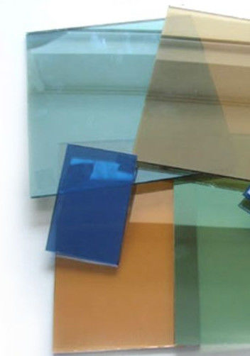 Customized persegi panjang berwarna berwarna Float Glass Untuk Bangunan