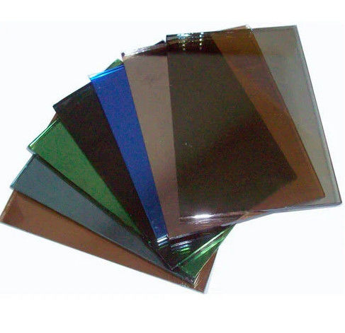 Customized persegi panjang berwarna berwarna Float Glass Untuk Bangunan