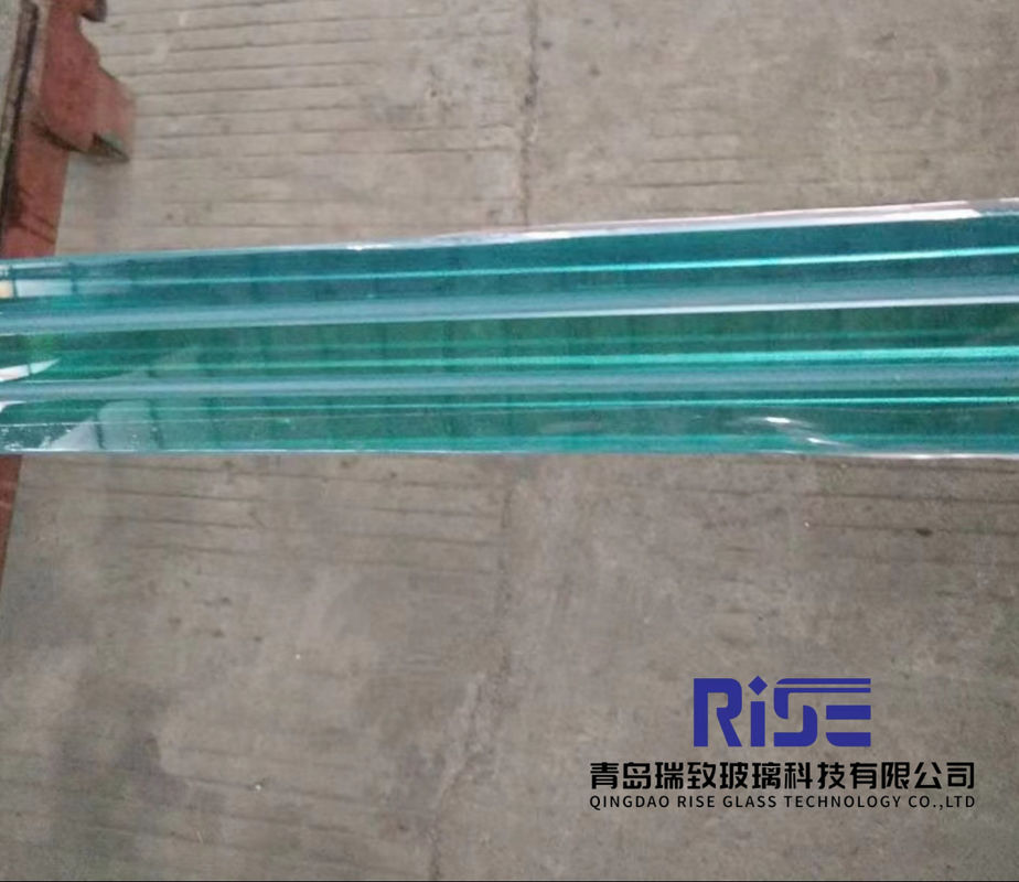 Kaca Keamanan Laminasi Tempered 6.38-12.38mm dengan permukaan mengikis asam beku