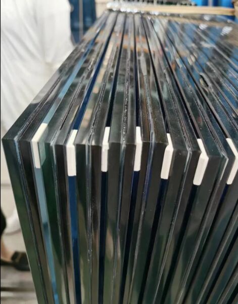 6.76-12.38mm Bangunan Laminated Tempered Dekoratif Konstruksi Keamanan tangga Kaca